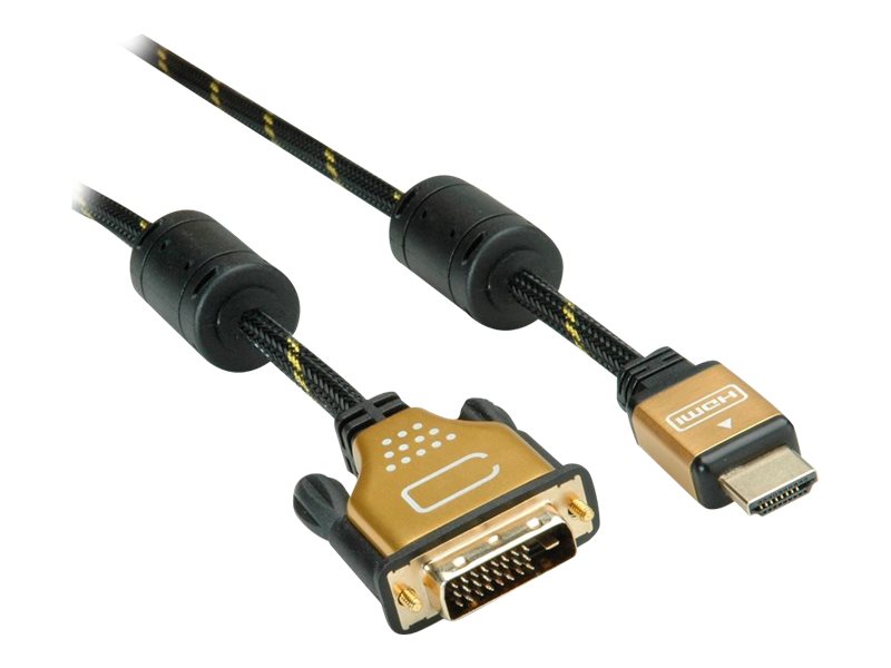 Roline Gold - Adapterkabel - Dual Link - DVI-D männlich zu HDMI männlich - 3 m - abgeschirmt