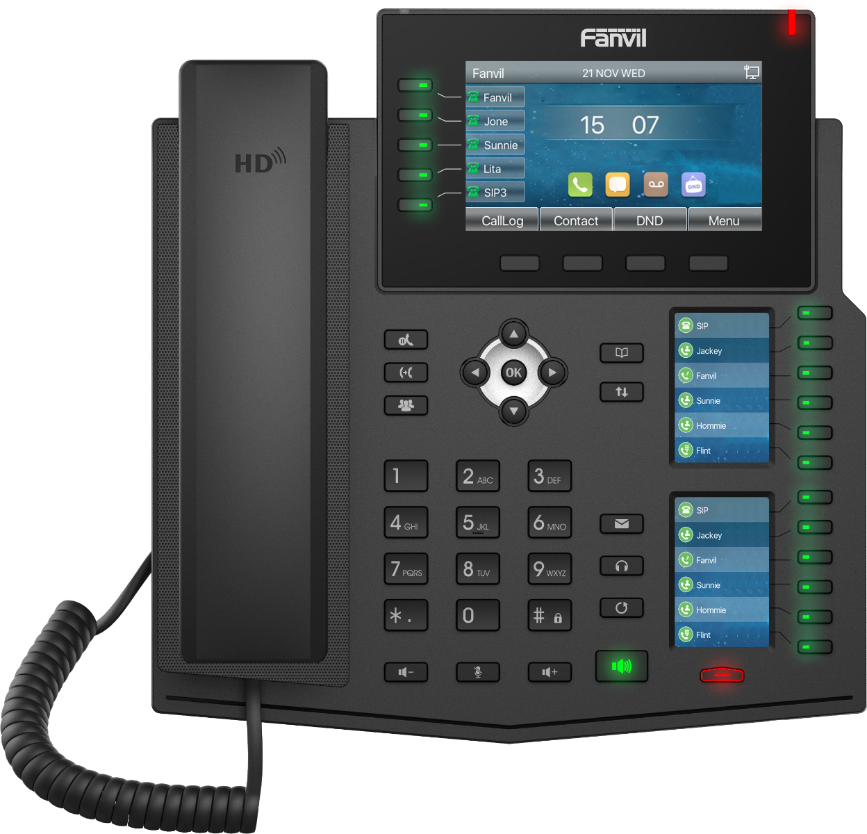Fanvil X6U v2 High-end IP Telefon - VoIP-Telefon - Voice-Over-IP, Ansicht 2
