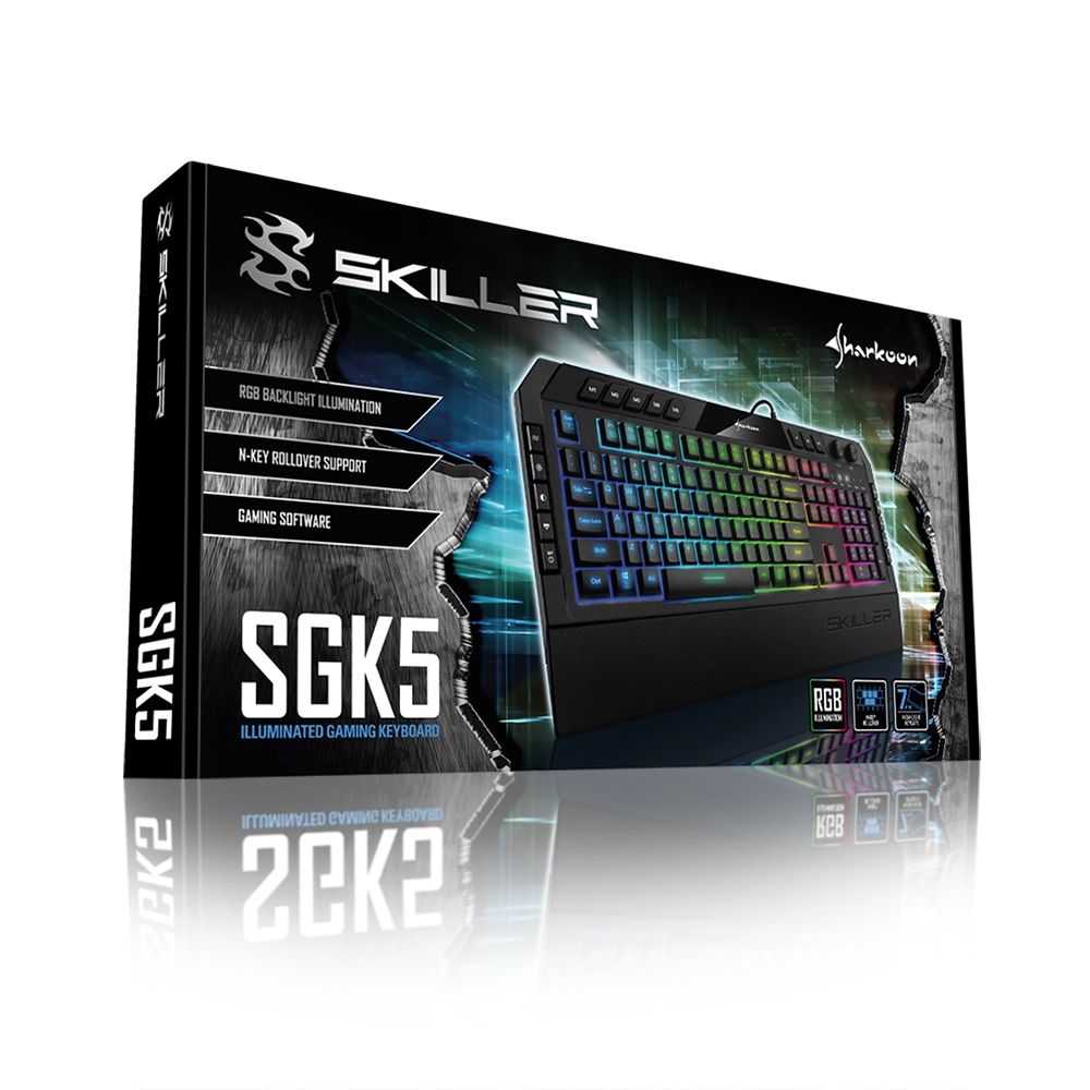 Sharkoon SKILLER SGK5 - Tastatur - hintergrundbeleuchtet - TL: Deutsch, QWERTZ, Ansicht 4