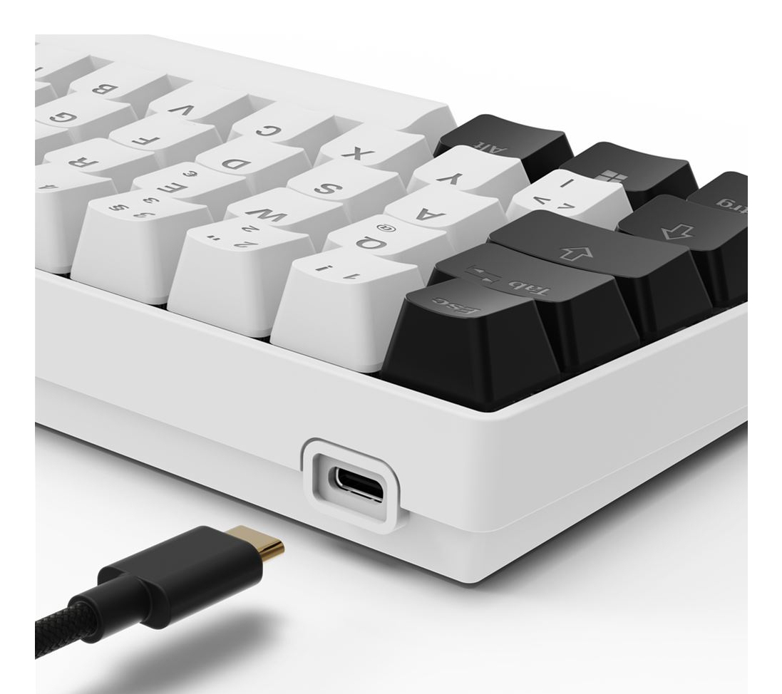 Sharkoon Skiller SGK50 S4 Gen2 weiss Gateron Yellow - TL: Deutsch, QWERTZ, Ansicht 2