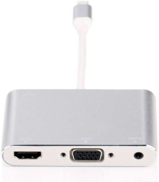 MicroConnect LIGHT-HUB4 - Lightning - 3.5mm - 480 Mbit/s - Silber - 0,1 m - China, Ansicht 3