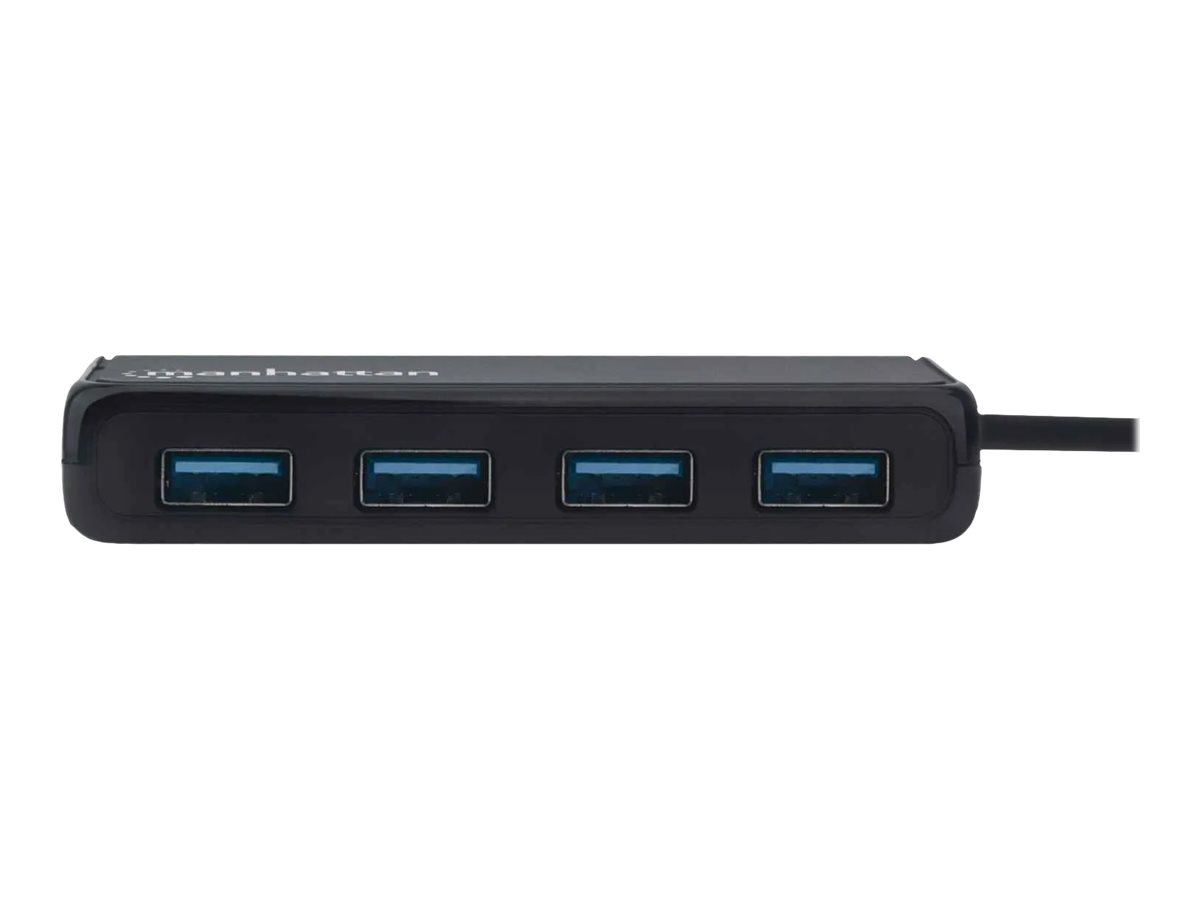 Manhattan USB-A 4-Port Hub, 4x USB-A Ports, 5 Gbps (USB 3.2 Gen1 aka USB 3.0), Ansicht 3