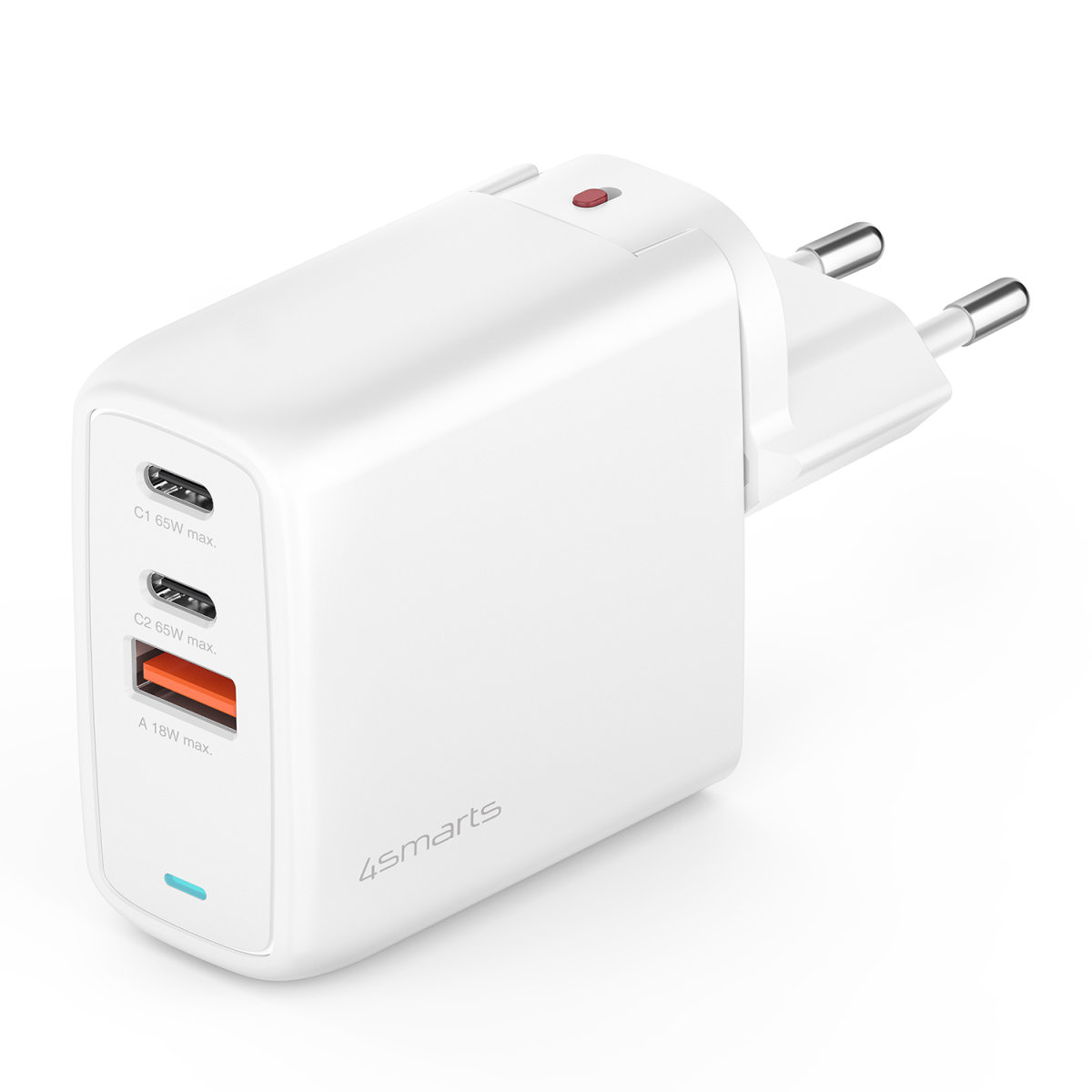 4smarts GaN FlexPro - Netzteil - 65 Watt - 5 A - Apple 2.4A, Fast Charge, Super Charge, Power Delivery 3.1, Ansicht 4