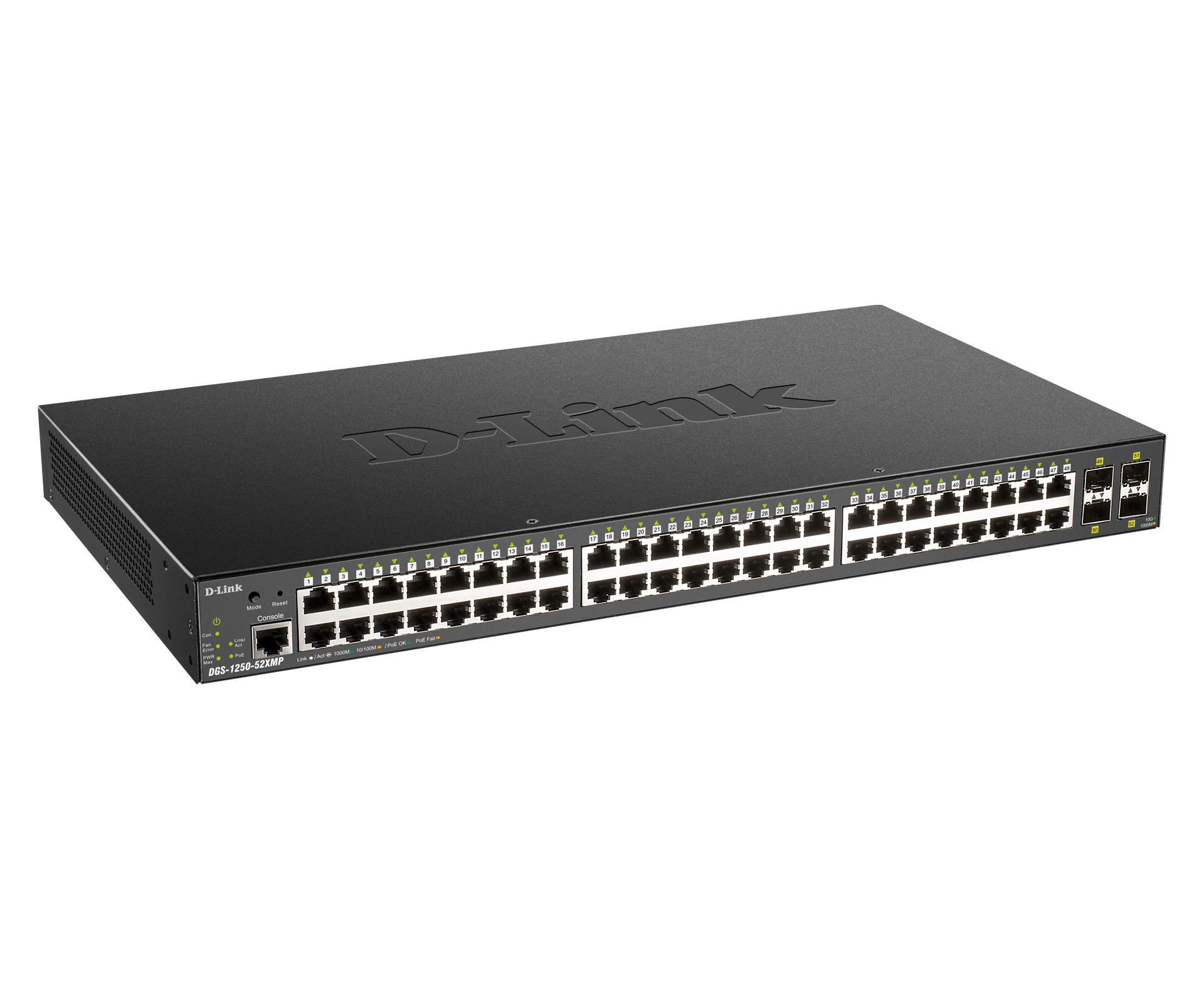 D-Link DGS 1250-52XMP - Switch - L3 Lite - Smart - 48 x 10/100/1000 (PoE), Ansicht 4