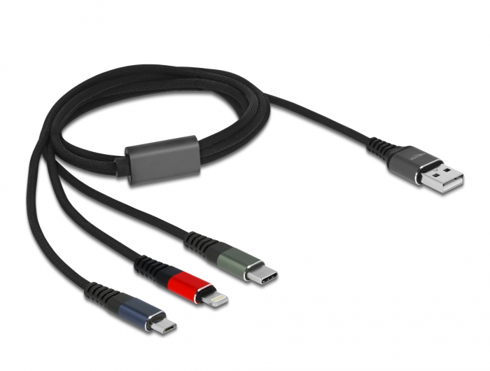 Delock Lightning-Kabel, nur zum Aufladen - USB männlich zu Micro-USB Typ B, Lightning, USB-C männlich, Ansicht 4