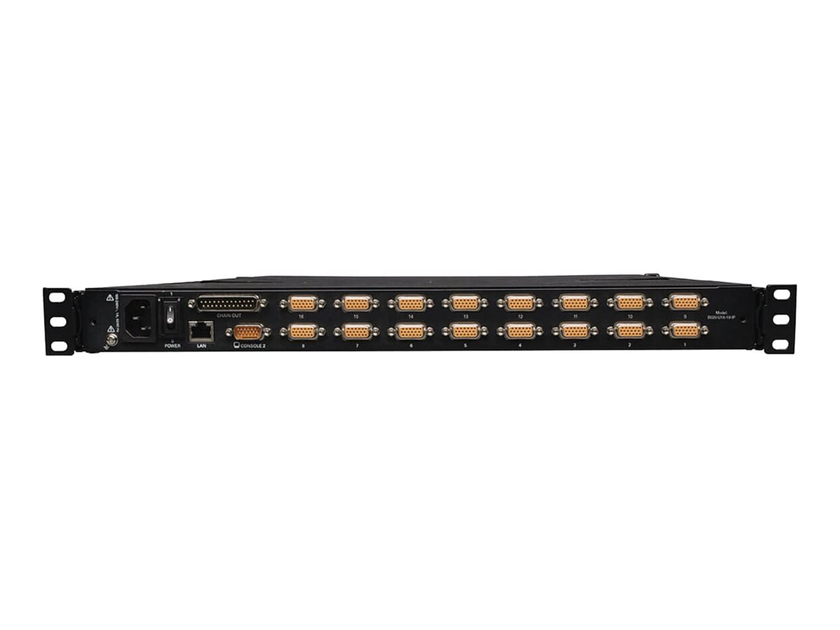 Tripp Eaton Tripp Lite Series 16-Port IP KVM Switch Rack Console w 19 LCD 1U - KVM-Konsole mit KVM-Switch - 16 Anschlüsse - PS2 USB - 48.3 cm (19)