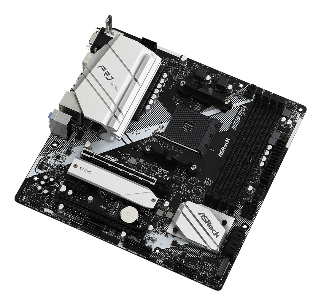 ASRock B550M Pro4 - Motherboard - micro ATX - Socket AM4 - AMD B550 Chipsatz, Ansicht 2