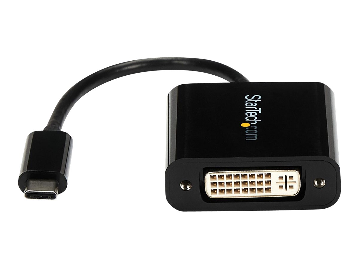 StarTech.com StarTech USB C to DVI Adapter - Black - 1920x1200 - USB Type C Video Converter for Your DVI D Display / Monitor / Projector (CDP2DVI)