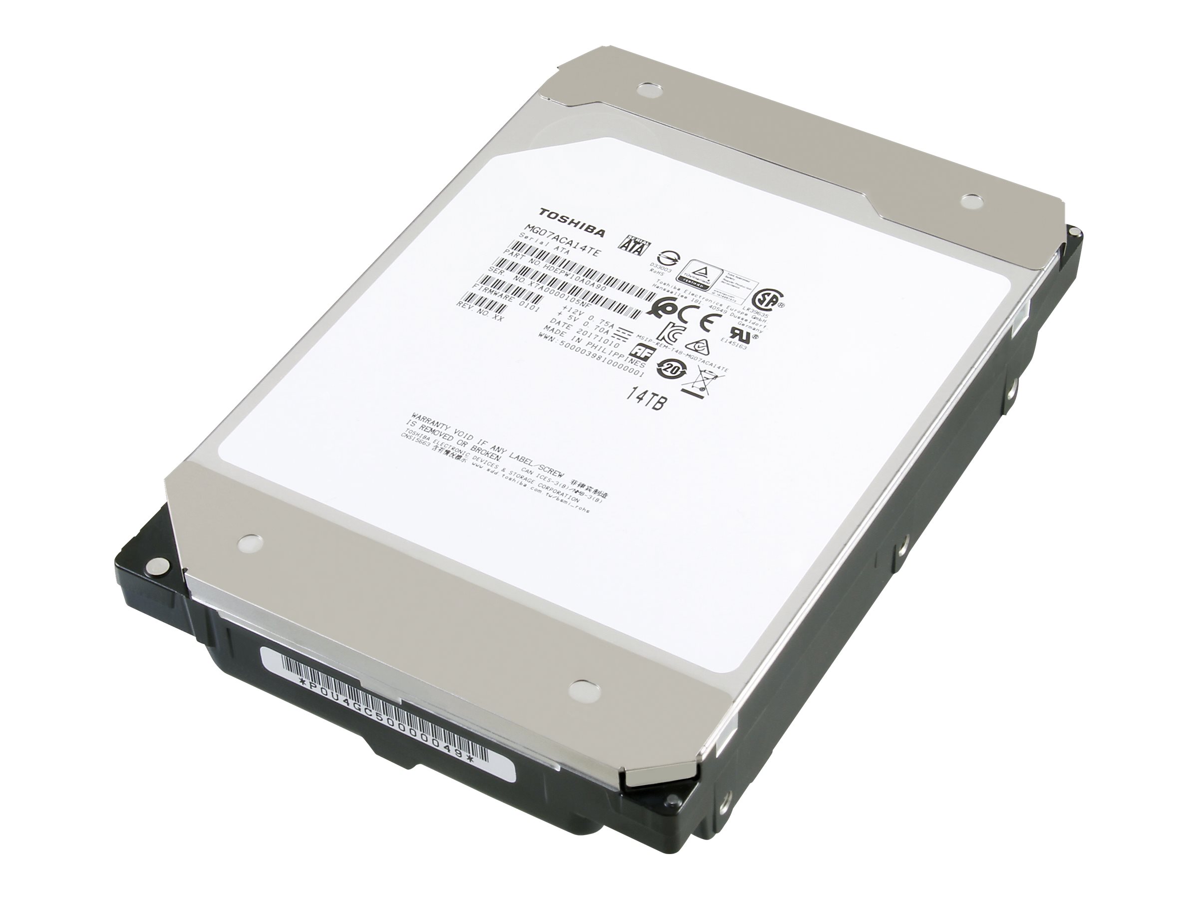 Toshiba Enterprise Capacity MG07ACAxxx Series MG07ACA12TE - Festplatte - 12 TB - intern - 3.5" 8.9 cm (MG07ACA12TE)