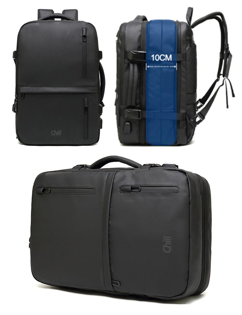 Chill Innovation Chill Fusion 17 erweiterbare Computertasche/Rucksack - Unisex - 43,2 cm (17 Zoll) - Notebook-Gehäuse, Ansicht 2