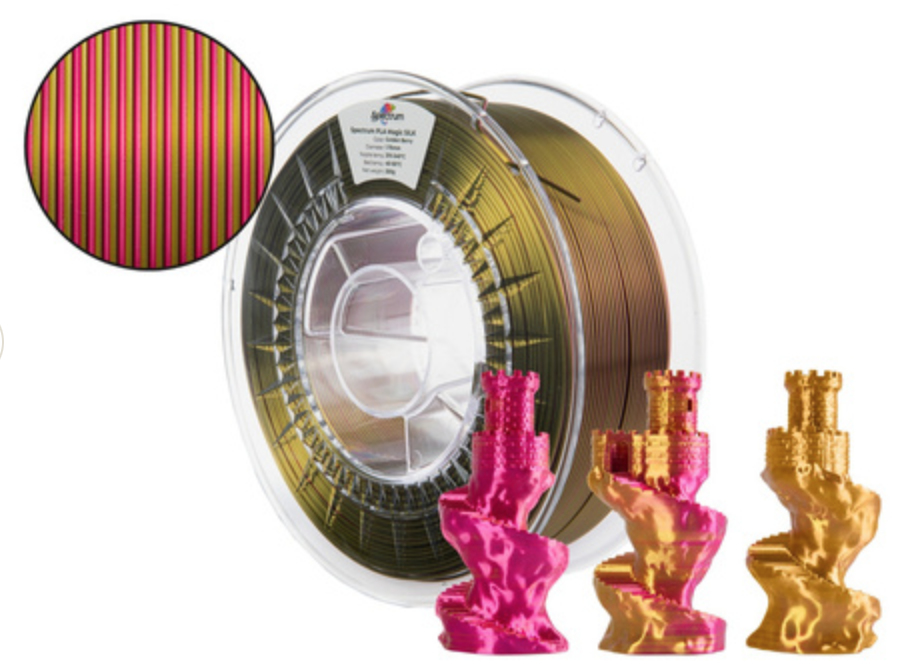 Spectrum Filaments Filament Spectrum· PLA Magic SILK· GOLDEN BERRY· 1.75mm· 1kg, Ansicht 2