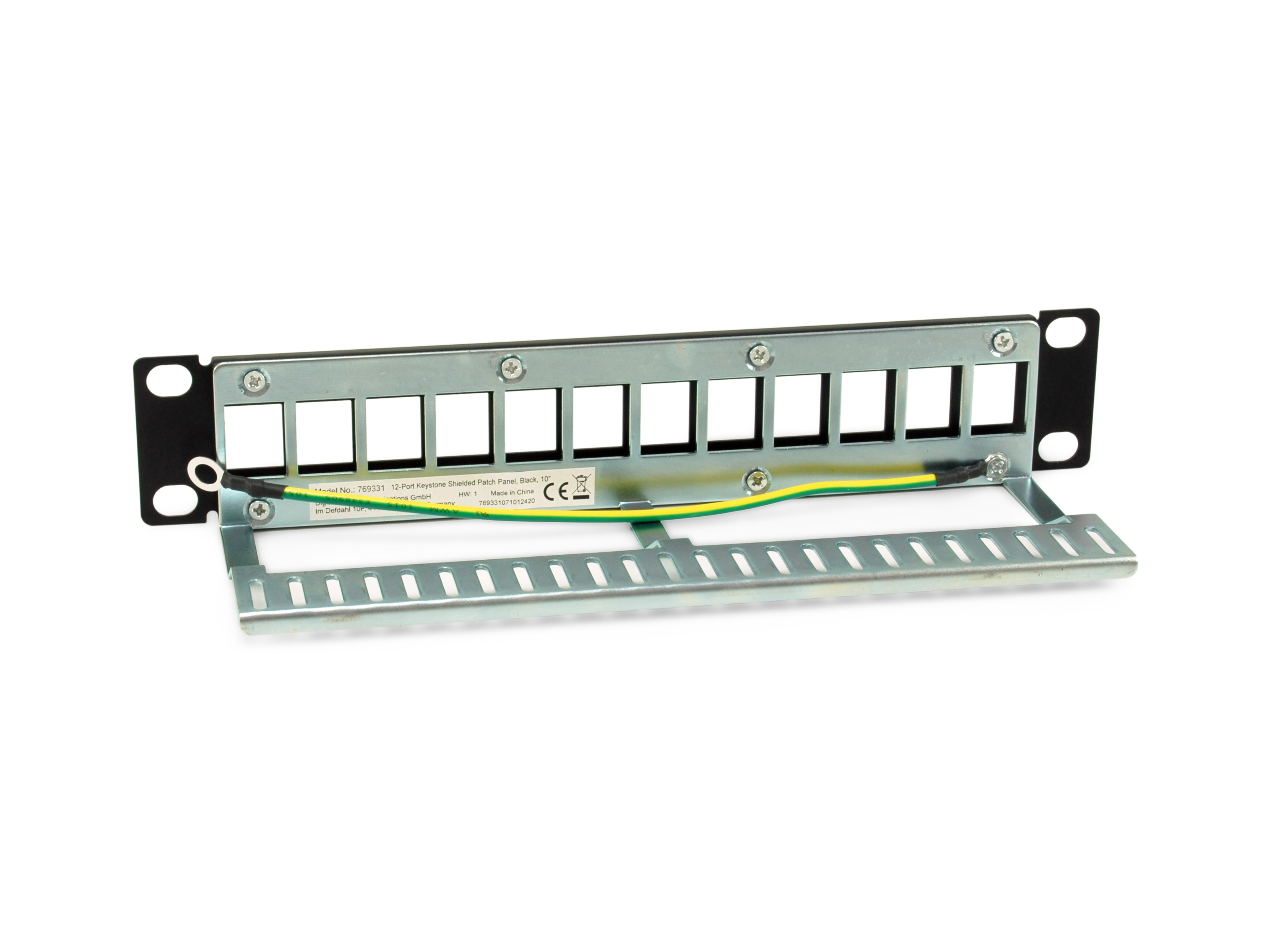 Equip Patchpanel 12x Cat6A 10 FTP 1HE Keystone Montage sw - Patch-Panel, Ansicht 2