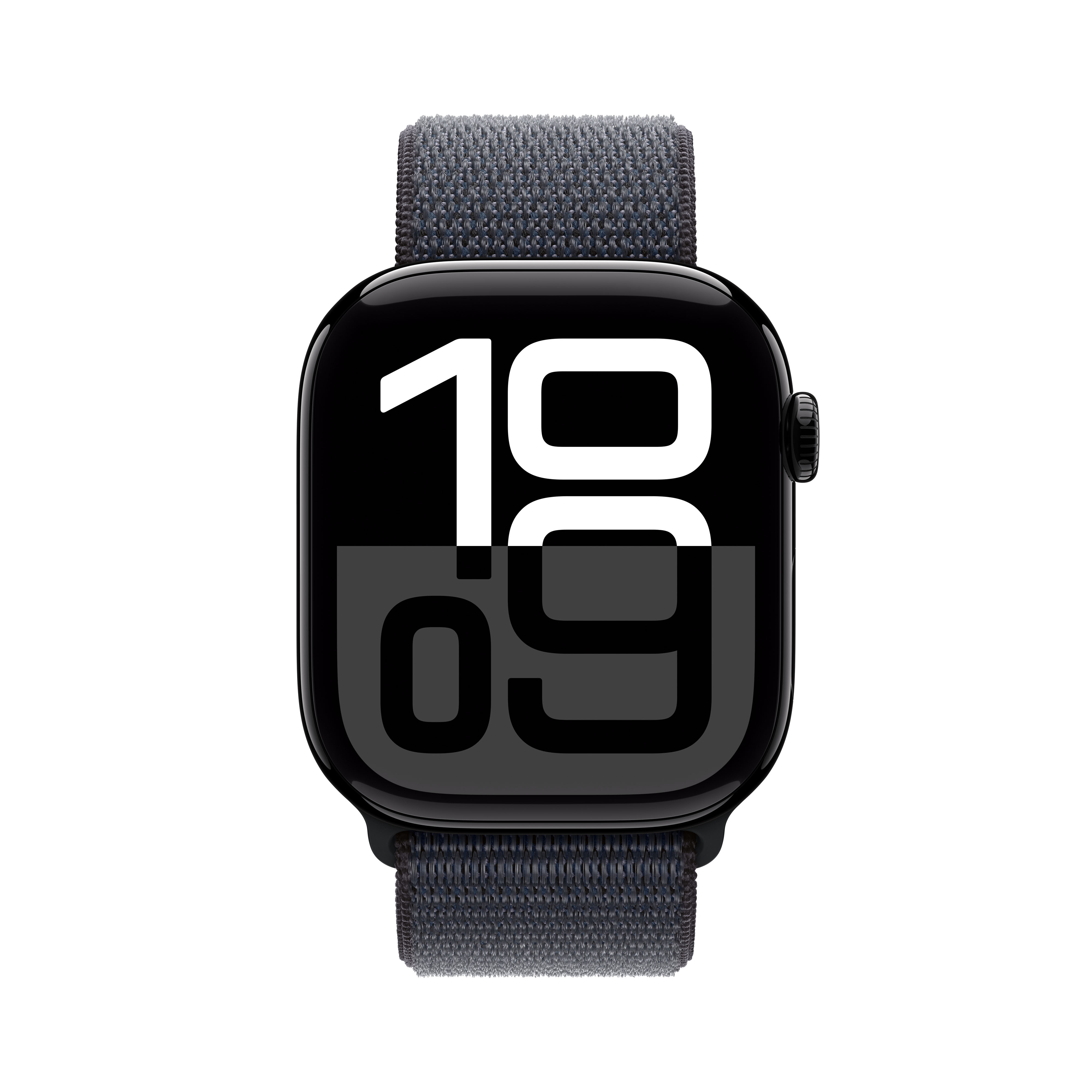 Apple Watch Series 10 (GPS) - 46 mm - Jet Black Aluminium - mit Sportschleife - Tinte - Handgelenkgröße: 130-200 mm, Ansicht 4