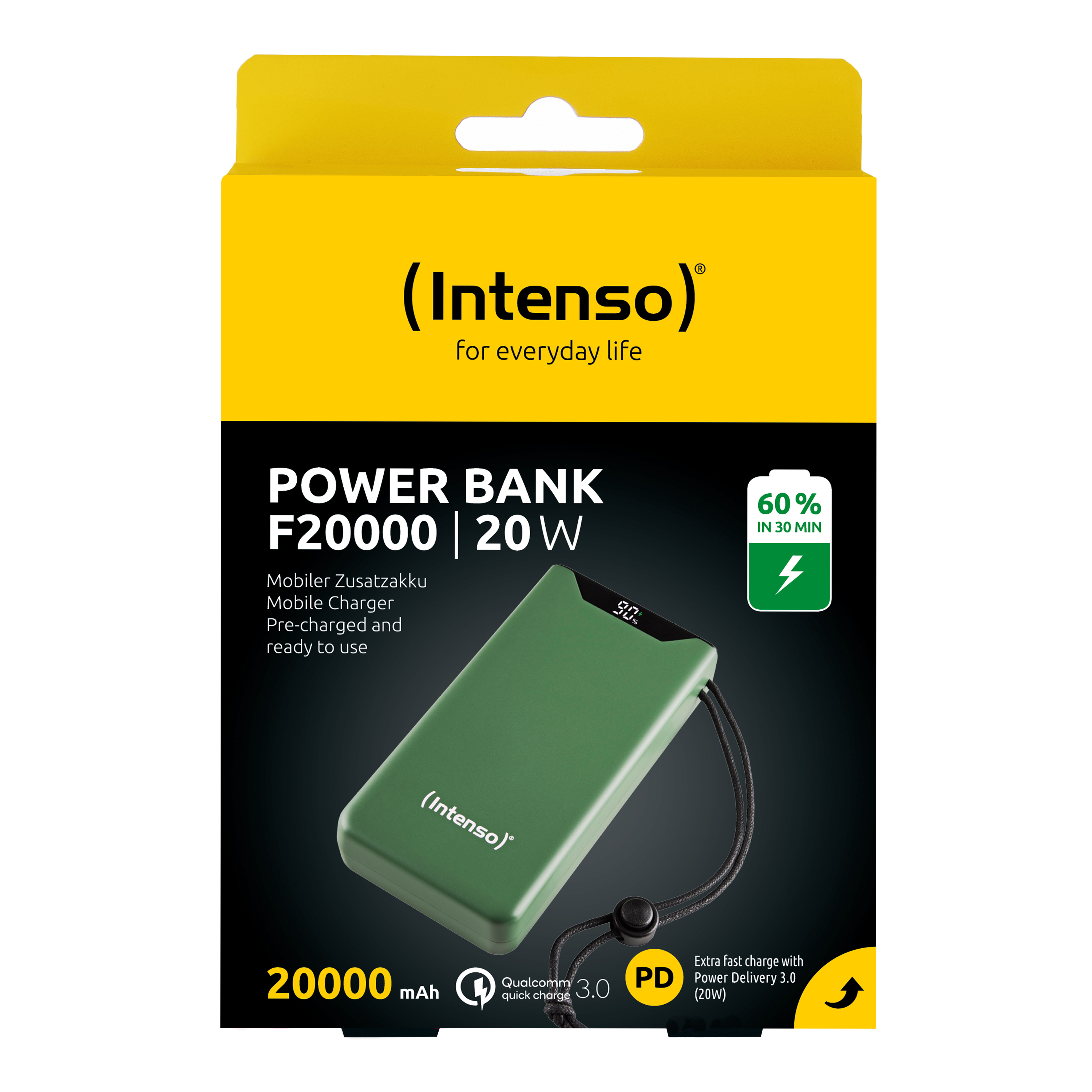 Intenso Power Bank F 20000 mAh Grün USB C/C - Akku, Ansicht 2