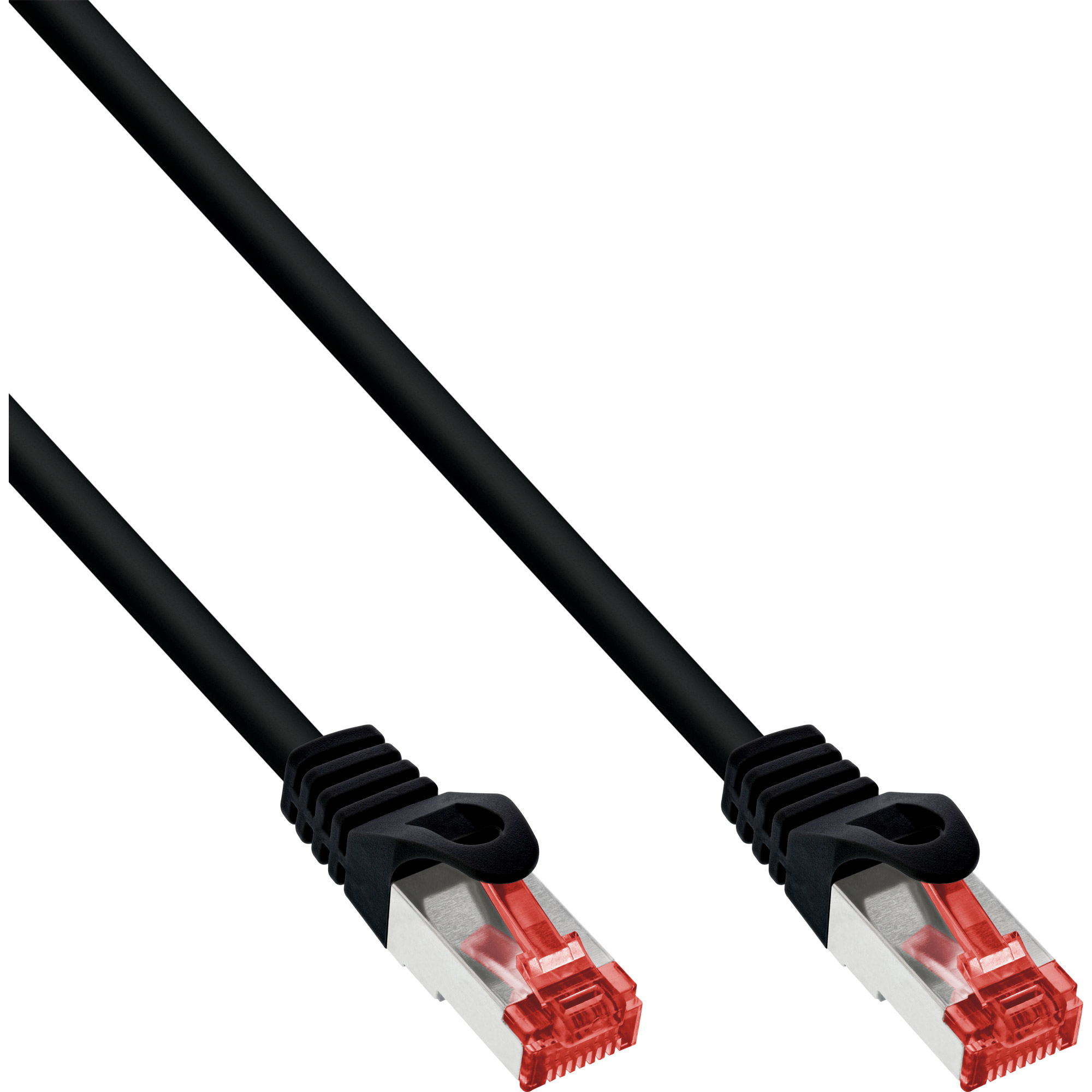InLine Patchkabel - S/FTP (PiMf) - Cat.6 - 250MHz - PVC - Kupfer - schwarz - 1m, Ansicht 2