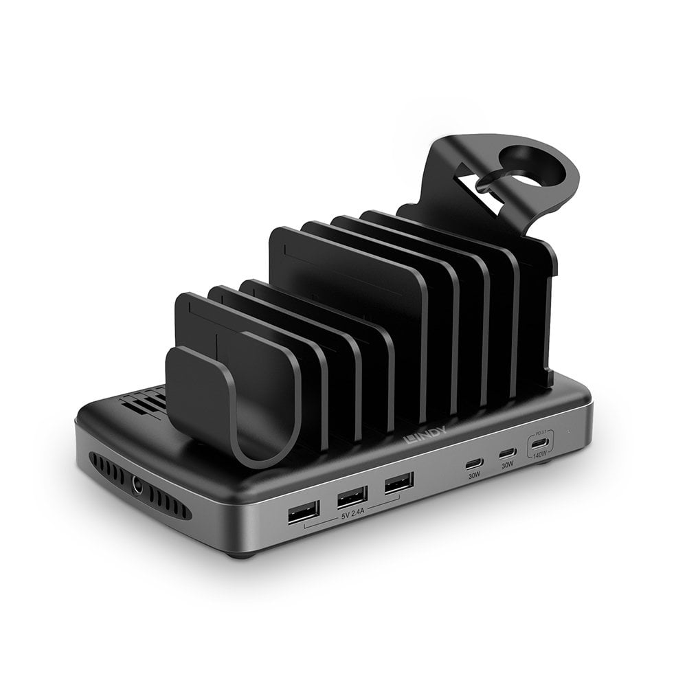Lindy USB-Ladestation 6Port für 6 Tablets &amp; Smartphones 160W