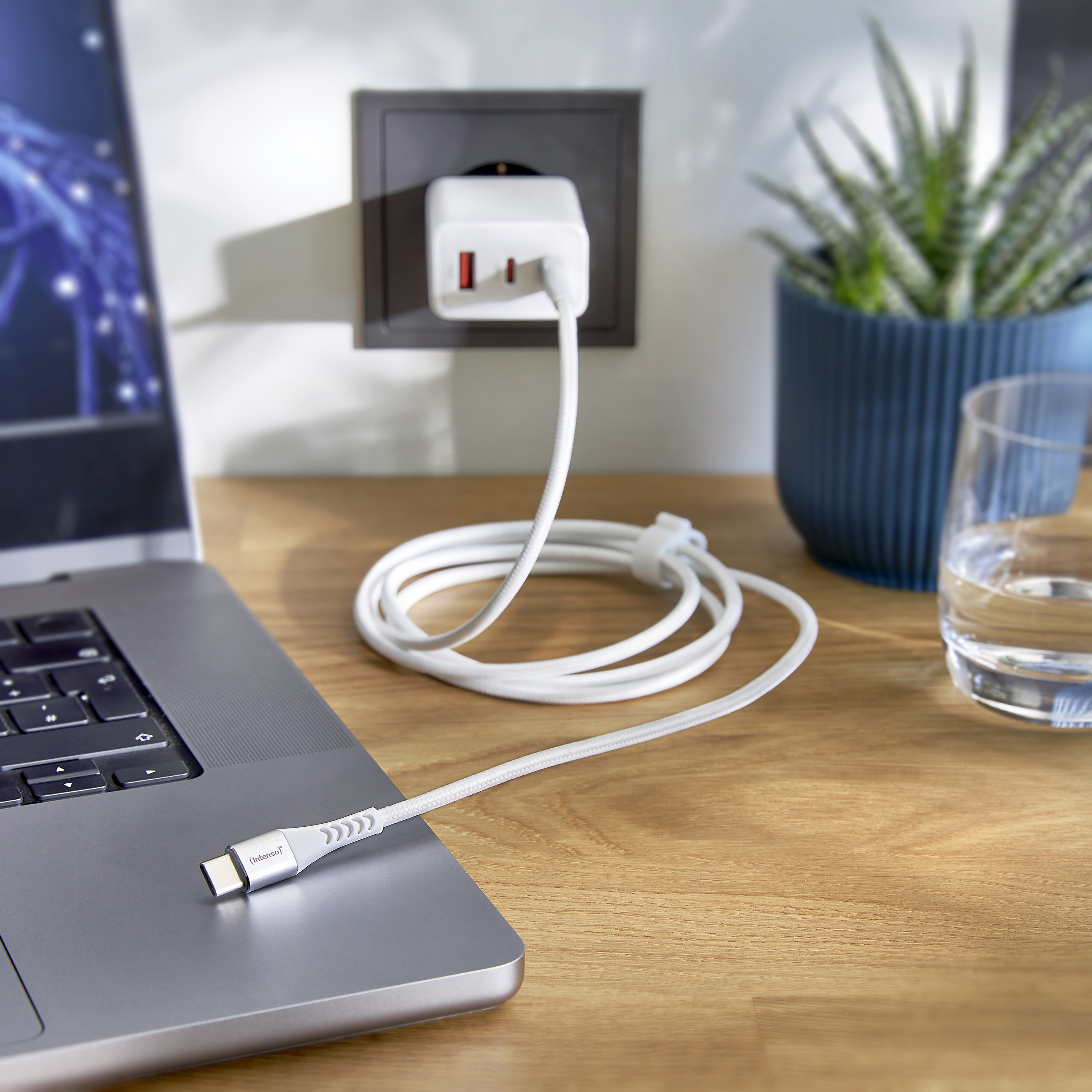 Intenso USB-C auf Kabel 1.5m weiß - Kabel - Digital/Daten, Ansicht 2