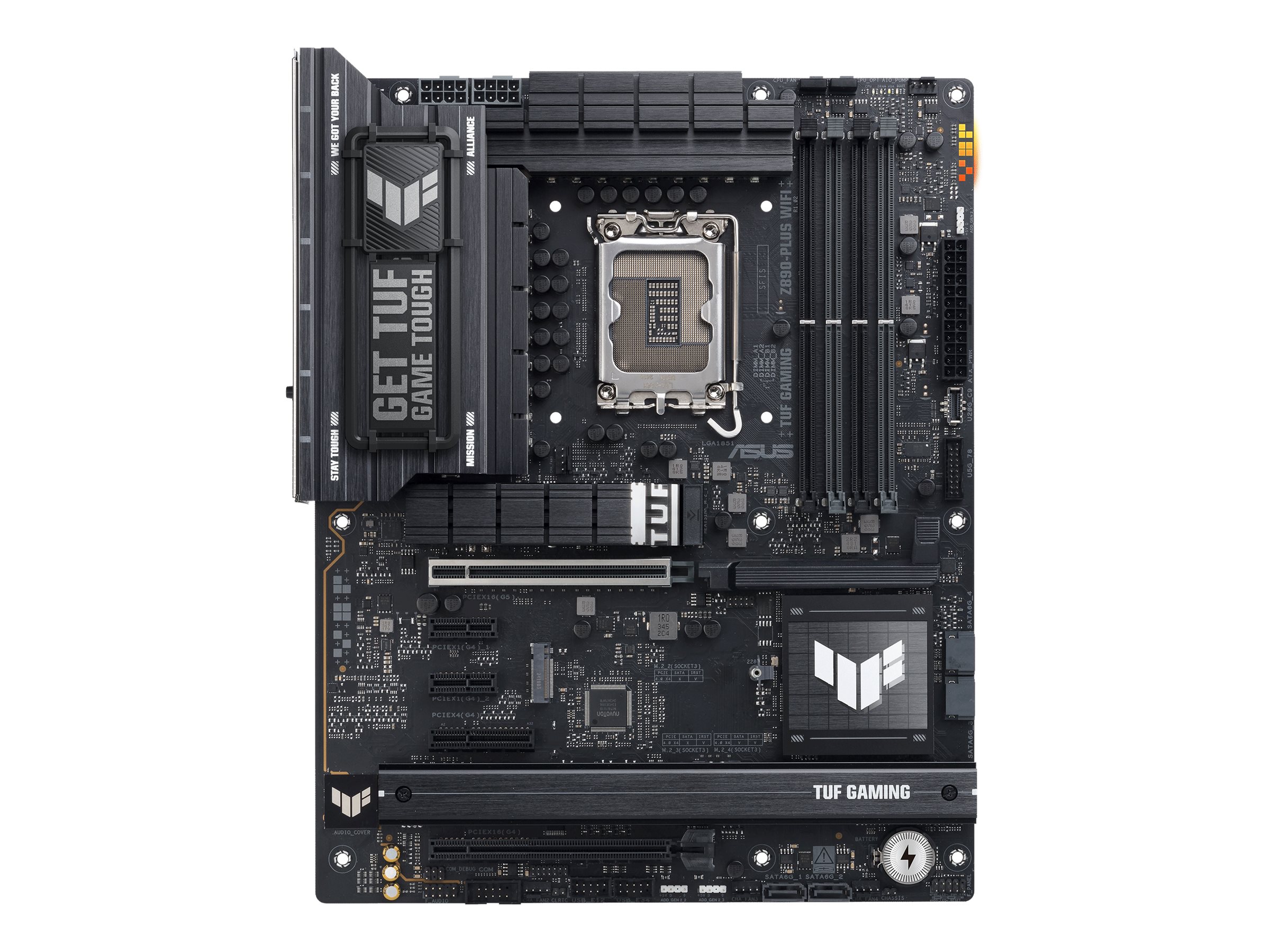 ASUS TUF GAMING Z890-PLUS WIFI - Motherboard - ATX - LGA1851 Sockel - Z890 Chipsatz - USB4, USB-C 3.2 Gen 2x2, USB 3.2 Gen 2, USB 3.2 Gen 1 - Wi-Fi 7, Bluetooth, 2.5 Gigabit LAN - Onboard-Grafik (CPU erforderlich)