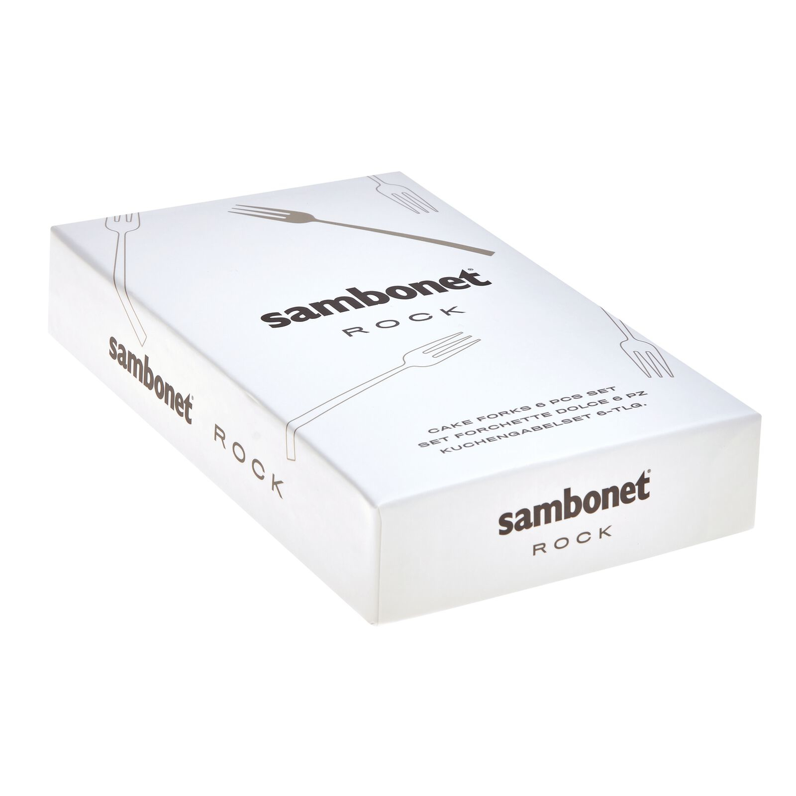 Sambonet Rock - Kuchengabel - Stahl (Packung mit 6), Ansicht 4