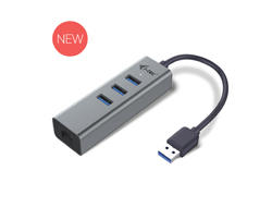 i-tec USB 3.0 Metal 3-Port - Hub - 3 x SuperSpeed USB 3.0 + 1 x 10/100/1000, Ansicht 5