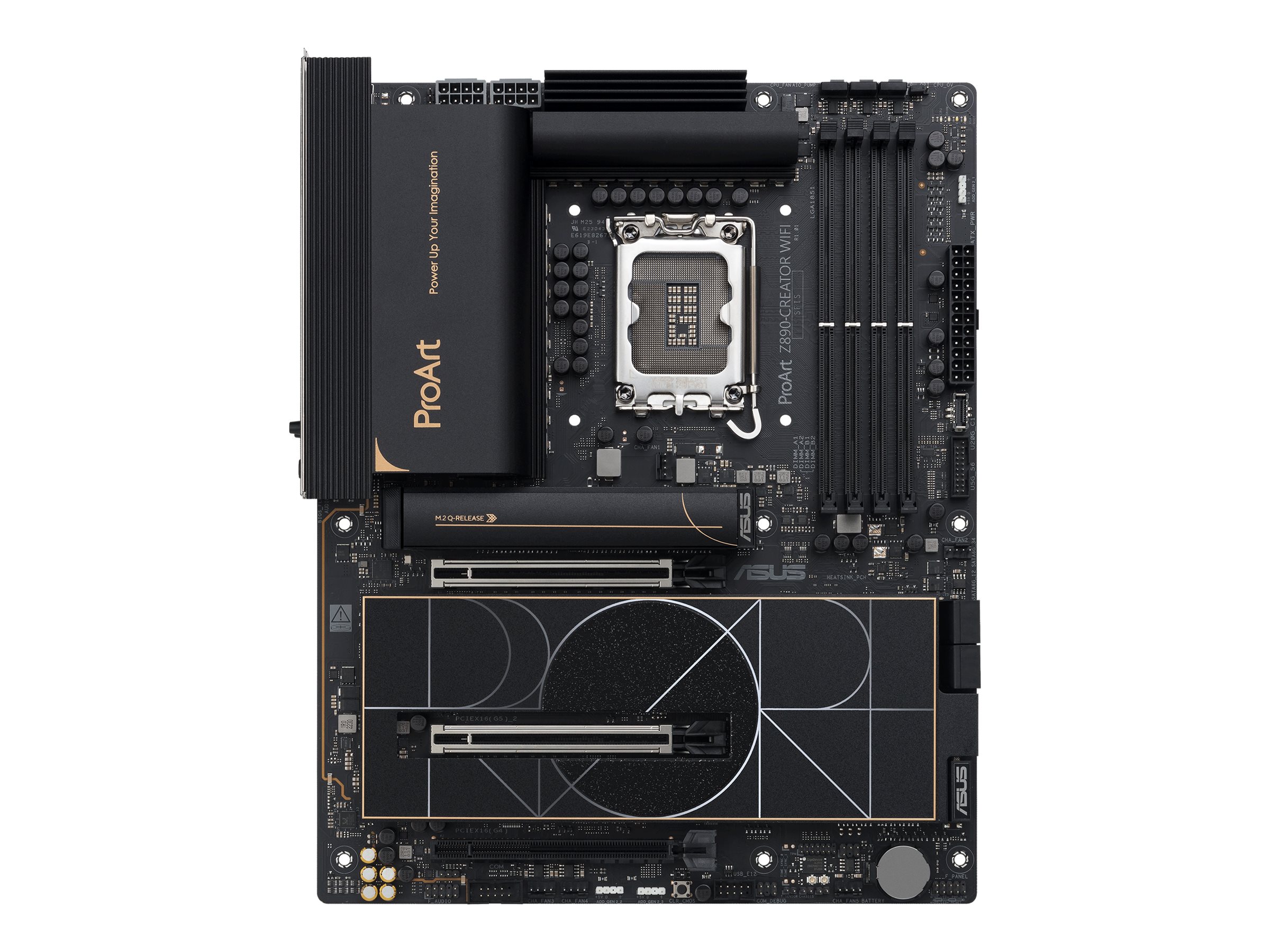 ASUS ProArt Z890-CREATOR WIFI - Motherboard - ATX - LGA1851 Sockel - Z890 Chipsatz - USB4, USB 3.2 Gen 2, USB-C 3.2 Gen 2x2, USB 3.2 Gen 1 - 10 Gigabit LAN, 2.5 Gigabit LAN, Bluetooth, Wi-Fi 7 - Onboard-Grafik (CPU erforderlich)