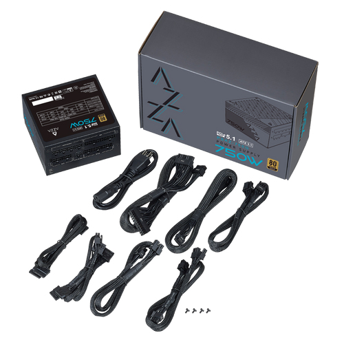 AZZA PSAZ-750G ATX3.0 Netzteil 80+ Gold PCIe 5.0 retail ATX3 - PC-/Server - PC-/Server Netzteil - ATX, Ansicht 2