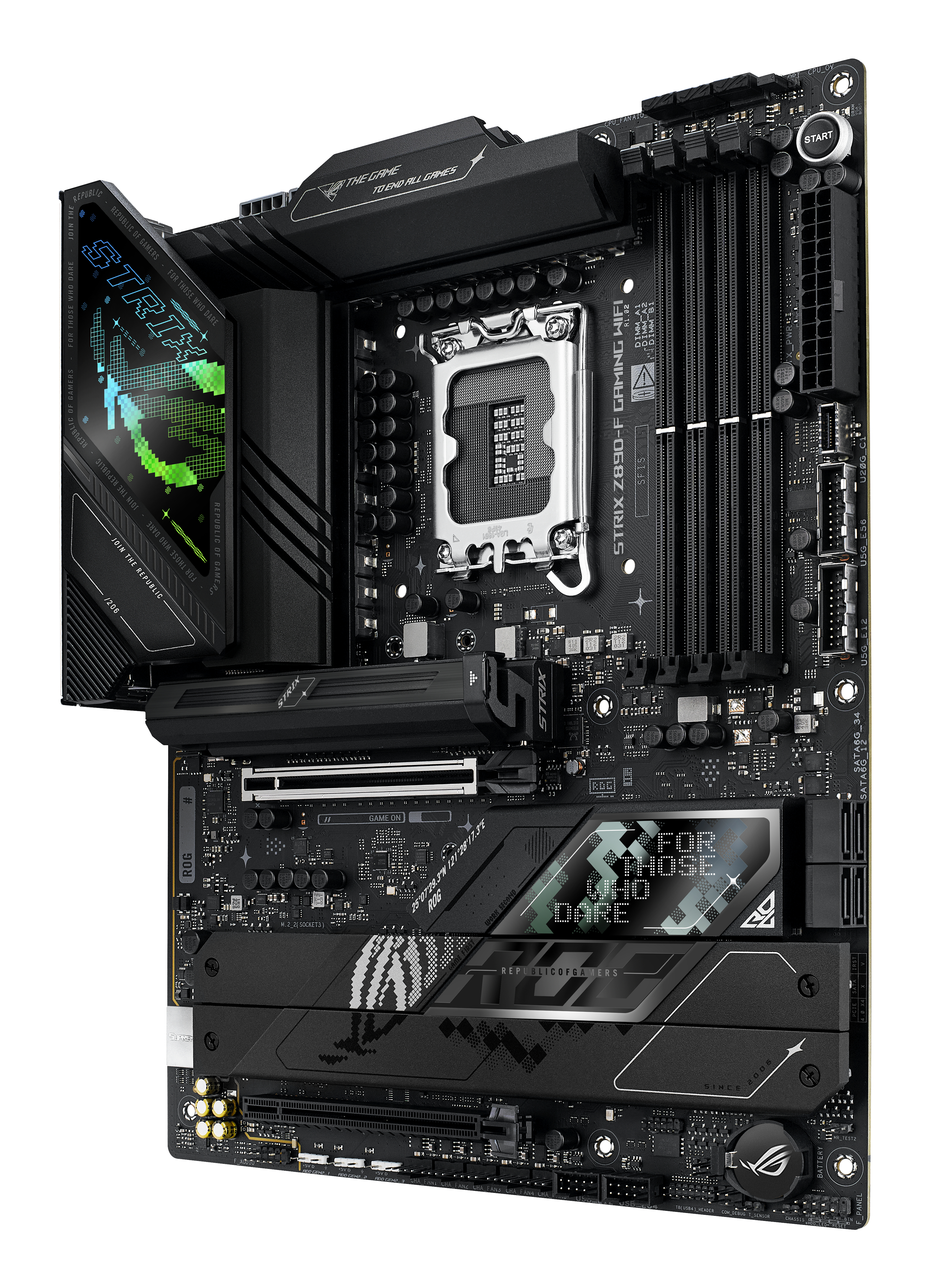 ASUS ROG STRIX Z890-F GAMING WIFI - Motherboard - ATX - LGA1851-Sockel - Z890 Chipsatz - USB-C 3.2 Gen 2x2, Ansicht 2