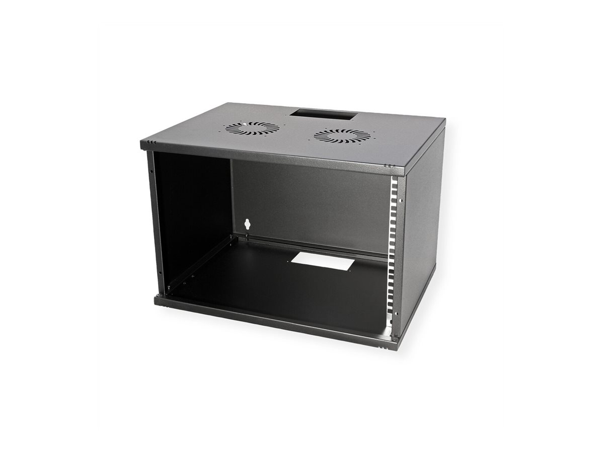 ROLINE 19 Zoll Wandgehäuse Basic 7 HE 540x400 BxT Bausatz schwarz - Wandgehäuse, Ansicht 4