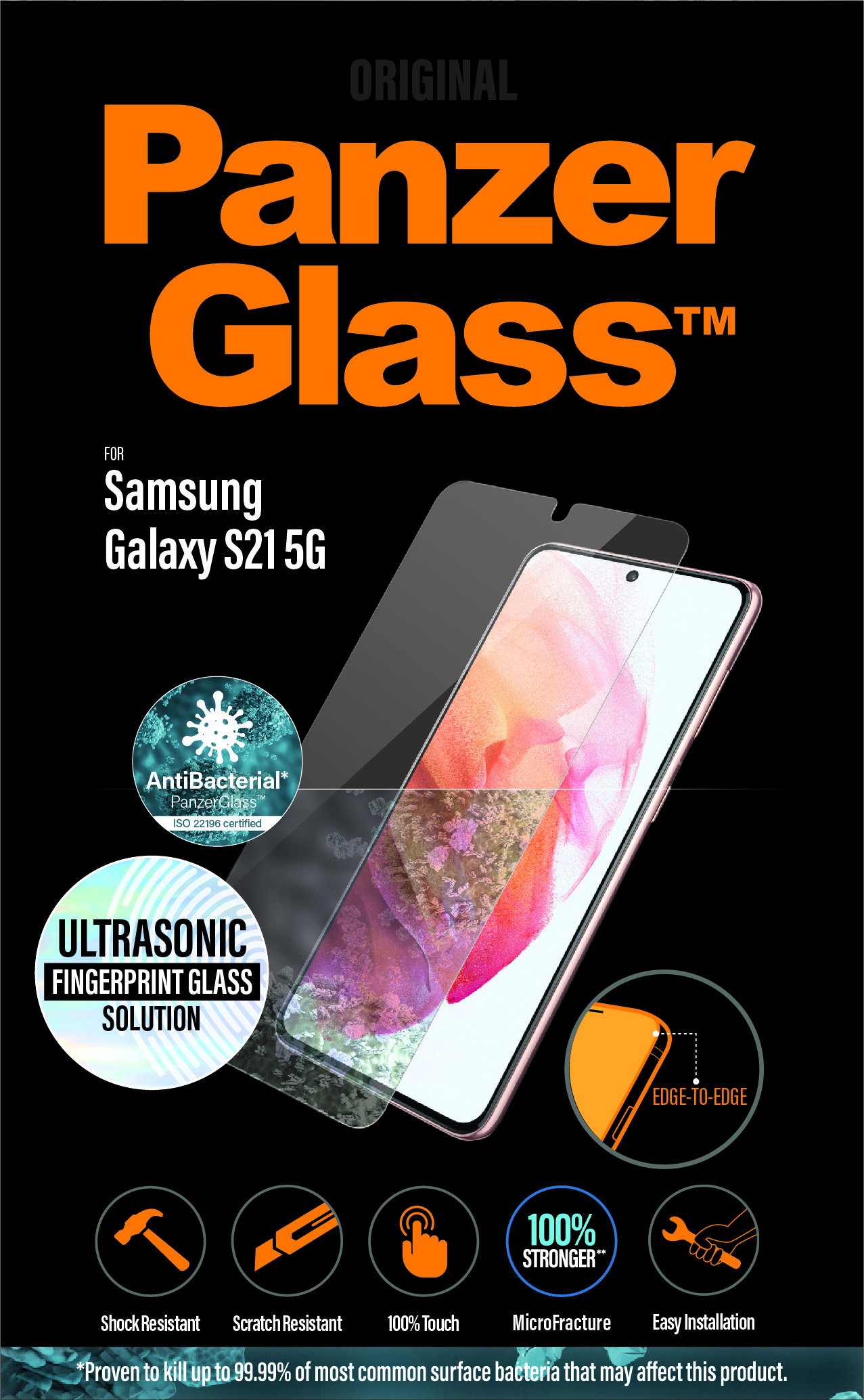 PanzerGlass Bildschirmschutz für Handy - Glas - 1 Stück(e) 145,07 x 65,34 mm, Ansicht 2