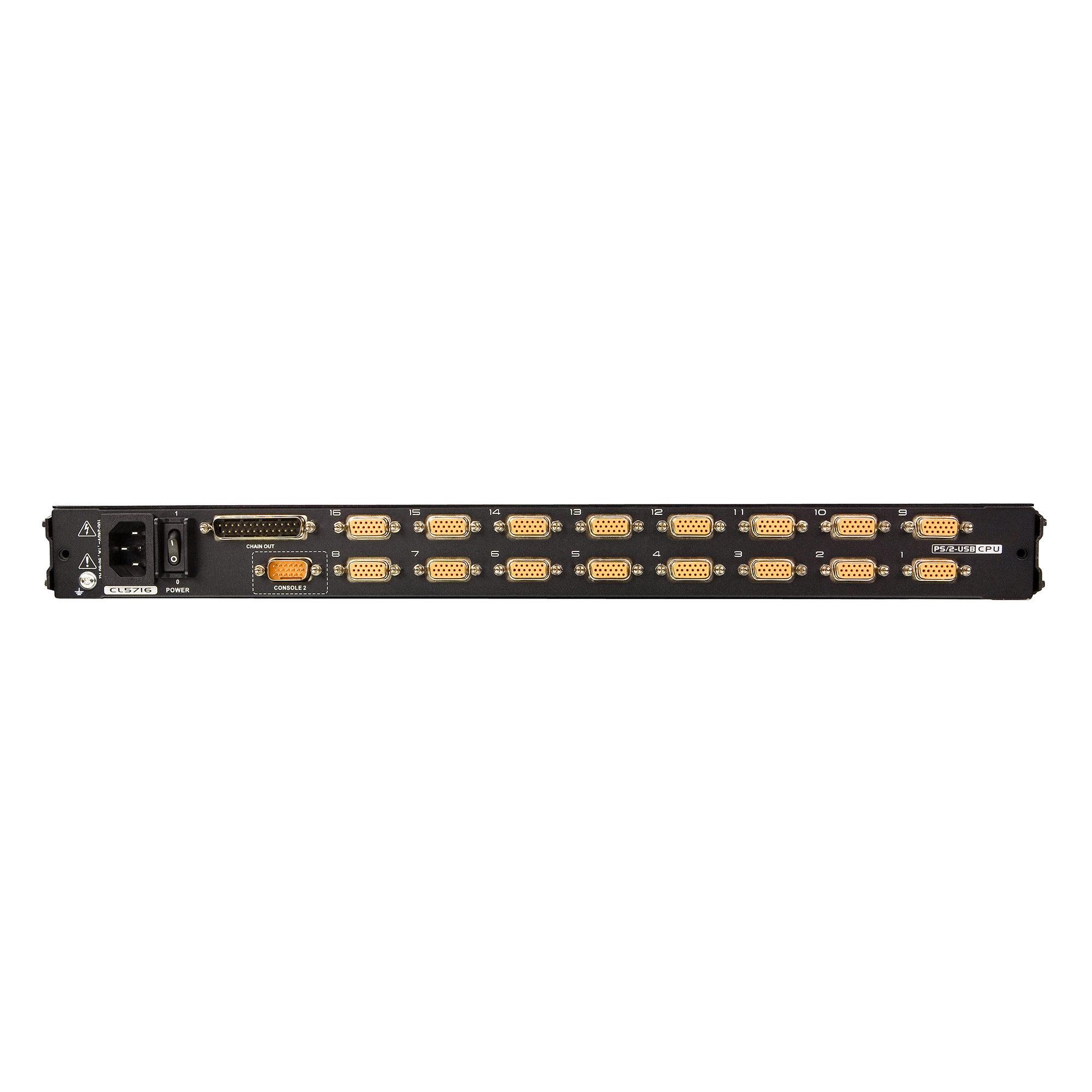 ATEN CL5716MW DE KVM Switch 16Port 17,3-LCD SingleRail (PS/2-USB VGA) DE-Layout, Ansicht 4
