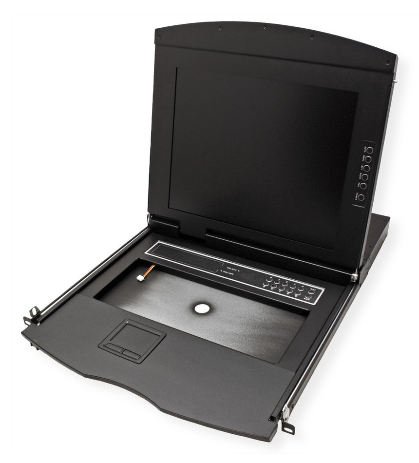 VALUE KVM-Konsole mit KVM-Switch - 8 Anschlüsse - USB - Schweizer - 43.2 cm (17), Ansicht 2