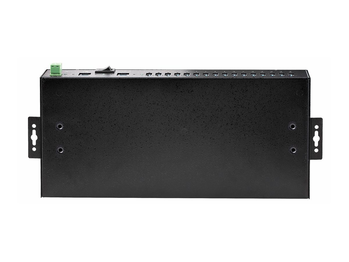 StarTech.com 16-Port Industrial USB 5Gbps Hub with Power Adapter, Metal Enclosure, Mountable, ESD Protection, Ansicht 3