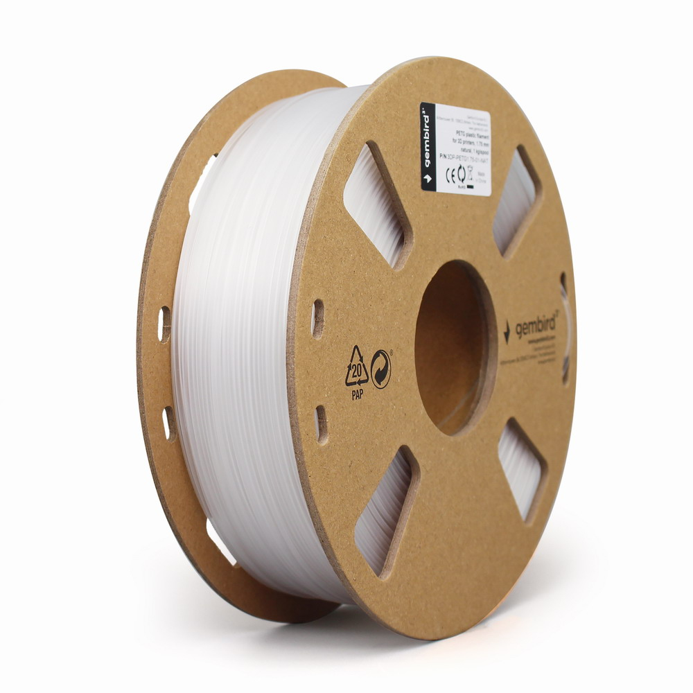 Gembird Weiß - 1 kg - PTEG-Filament (3D), Ansicht 2