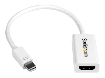 StarTech.com Mini DisplayPort auf HDMI 4k @ 30Hz Adapter - DP 1.2 zu HDMI Audio Video Konverter für MacBook Pro  Air - Weiß - Videoadapter - Mini DisplayPort männlich zu HDMI weiblich - 15 cm - weiß - aktiv unterstützt 4K 30 Hz (3840 x 2160)
