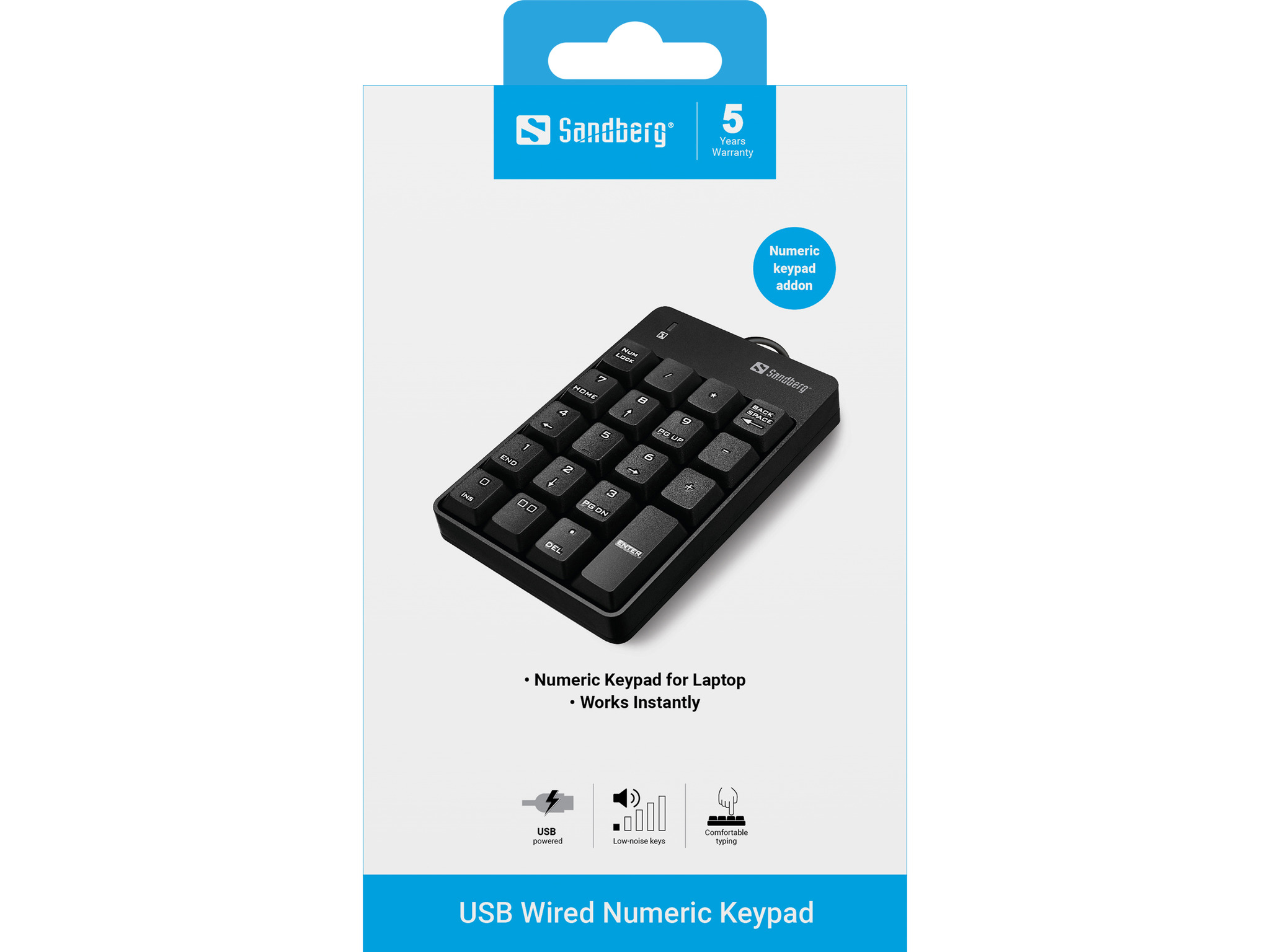 SANDBERG USB Wired Numeric Keypad - Tastenfeld, Ansicht 3