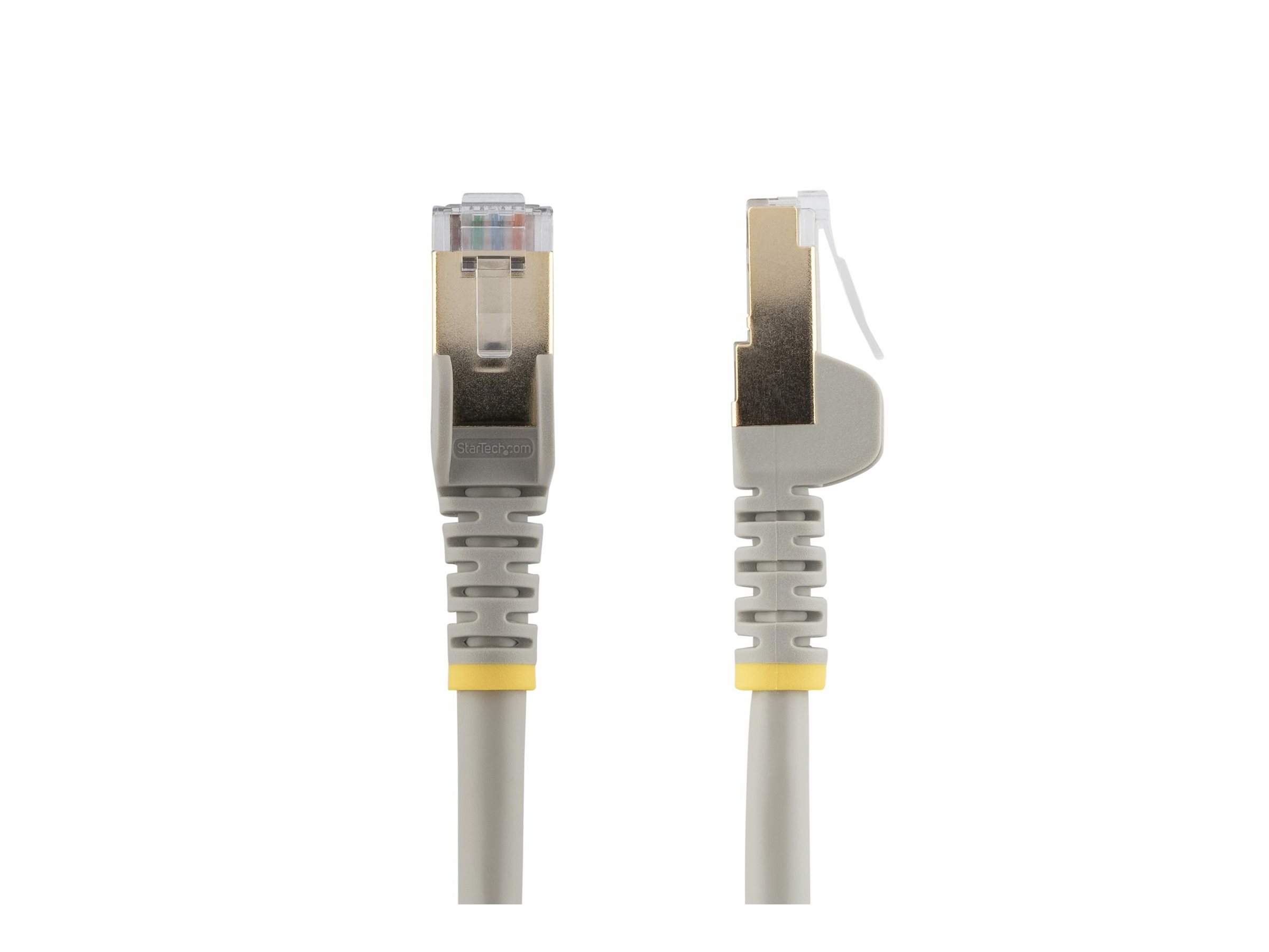 StarTech.com 7.5m CAT6A Ethernet Cable, 10 Gigabit Shielded Snagless RJ45 100W PoE Patch Cord, CAT 6A 10GbE STP Network Cable w/Strain Relief, Grey, UL Certified Wiring/TIA - Category 6A - 26AWG (6ASPAT750CMGR)