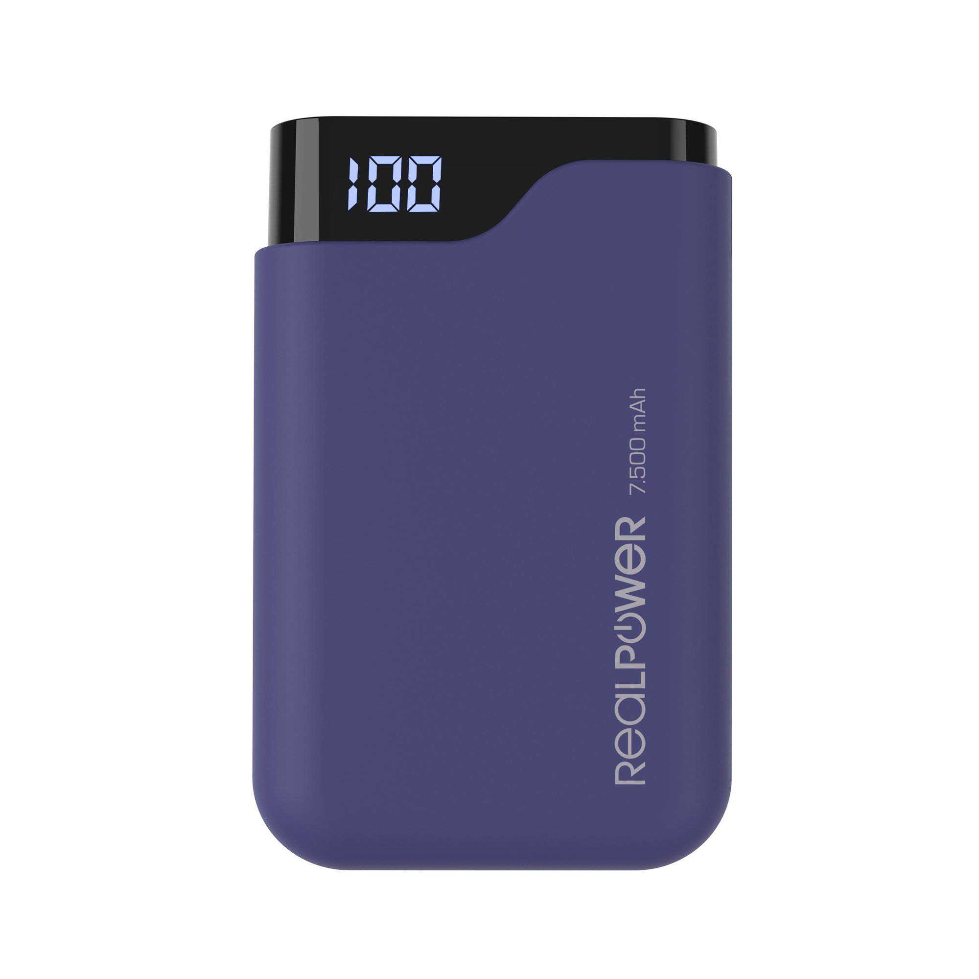 RealPower PB-7500C Navy Blue - 7500 mAh - Schwarz - Blau, Ansicht 3