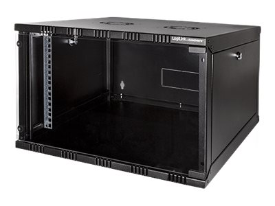 LogiLink SOHO - Gehäuse - geeignet für Wandmontage - Schwarz, RAL 9005 - 6U - 48.3 cm (19")