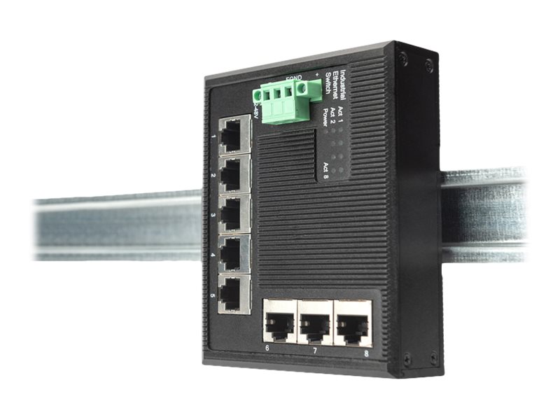 DIGITUS 5 Port Gigabit Ethernet  Netzwerk Switch Switch, Flat, Industrial, Unmanaged