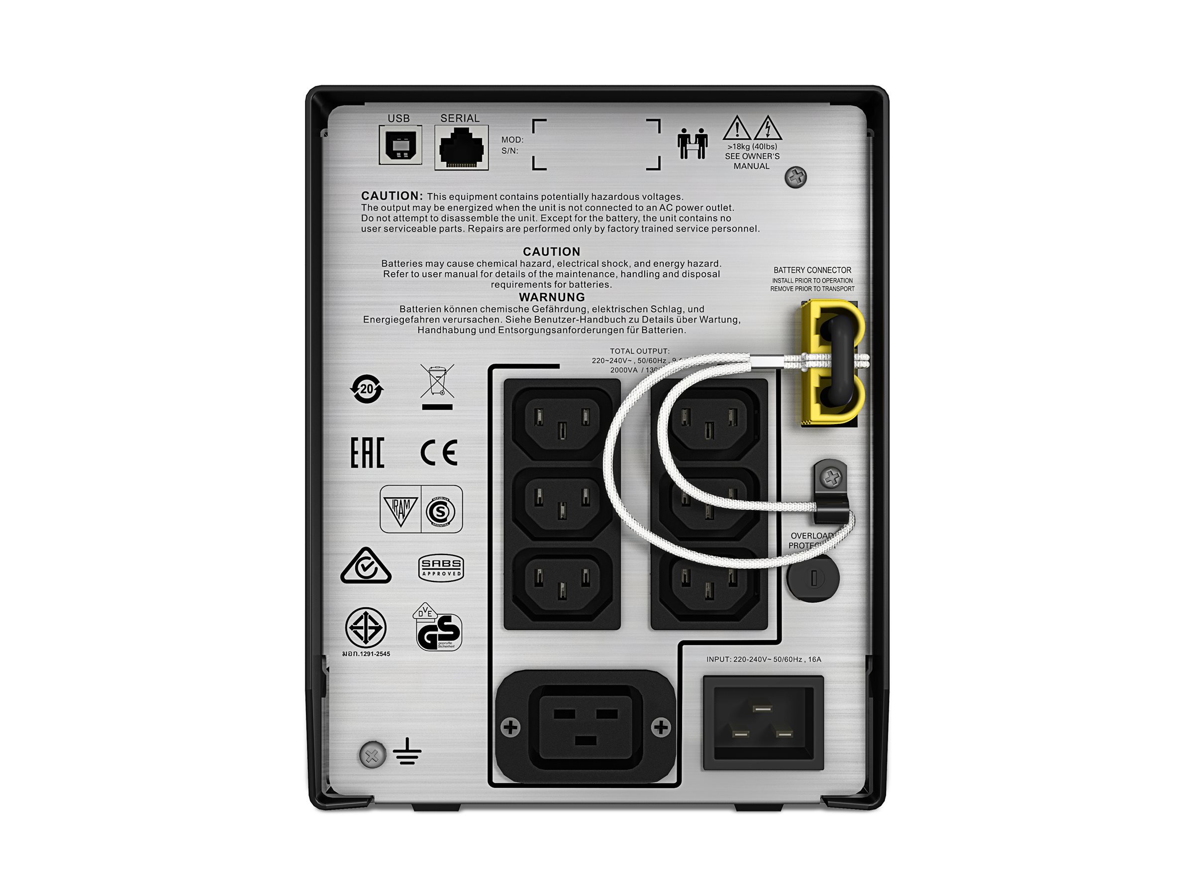 APC SMC2000I - Line-Interaktiv - 2 kVA - 1300 W - Sine - 170 V - 300 V, Ansicht 3