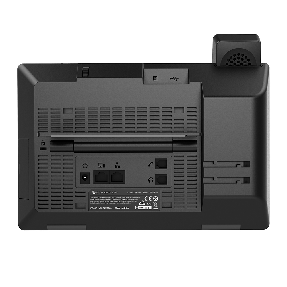 Grandstream GXV3480 - IP-Videotelefon - mit Digitalkamera, Bluetooth-Schnittstelle - IEEE 802.11a/b/g/n/ac/ax (Wi-Fi), Ansicht 2
