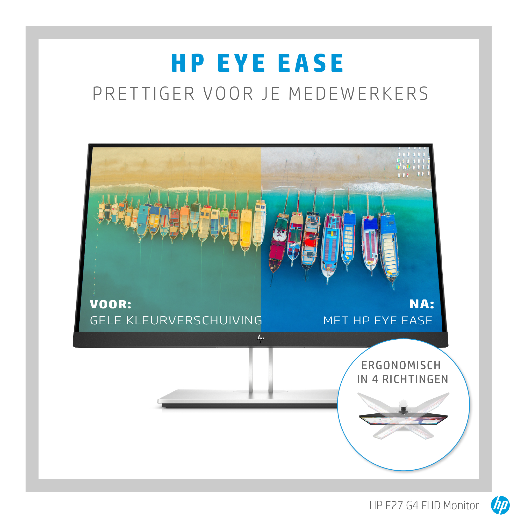 HP E-Series E27 G4 - 68,6 cm (27 Zoll) - 1920 x 1080 Pixel - Full HD - LED - 5 ms - Schwarz