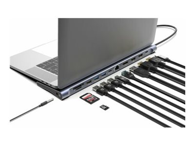 Manhattan Dockingstation 12-in-1 4K 1xHDMI 2xDP 3xUSB-A, Ansicht 4