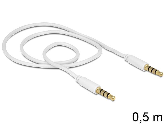 Delock Headset-Kabel - 4-poliger Mini-Stecker (M) - Weiß, Ansicht 2