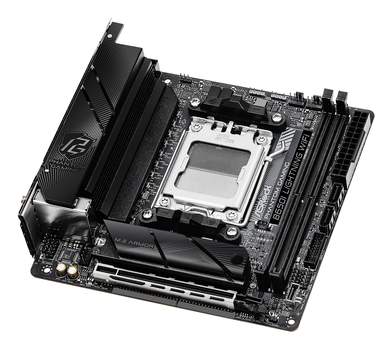 ASRock B650I Lightning WiFi AM5 mITX HDMI DDR5 retail - AMD Sockel AM5 (Ryzen Zen4), Ansicht 2