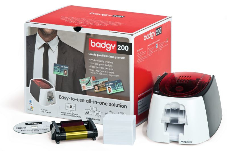 Evolis Badgy 200 - Plastikkartendrucker - Farbe - Thermosublimation/thermische Übertragung - CR-80 Card (85.6 x 54 mm), Ansicht 2