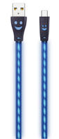 2GO USB Ladekabel-schw.m.blauer LED-Beleucht. 1m USB Type C (795833)