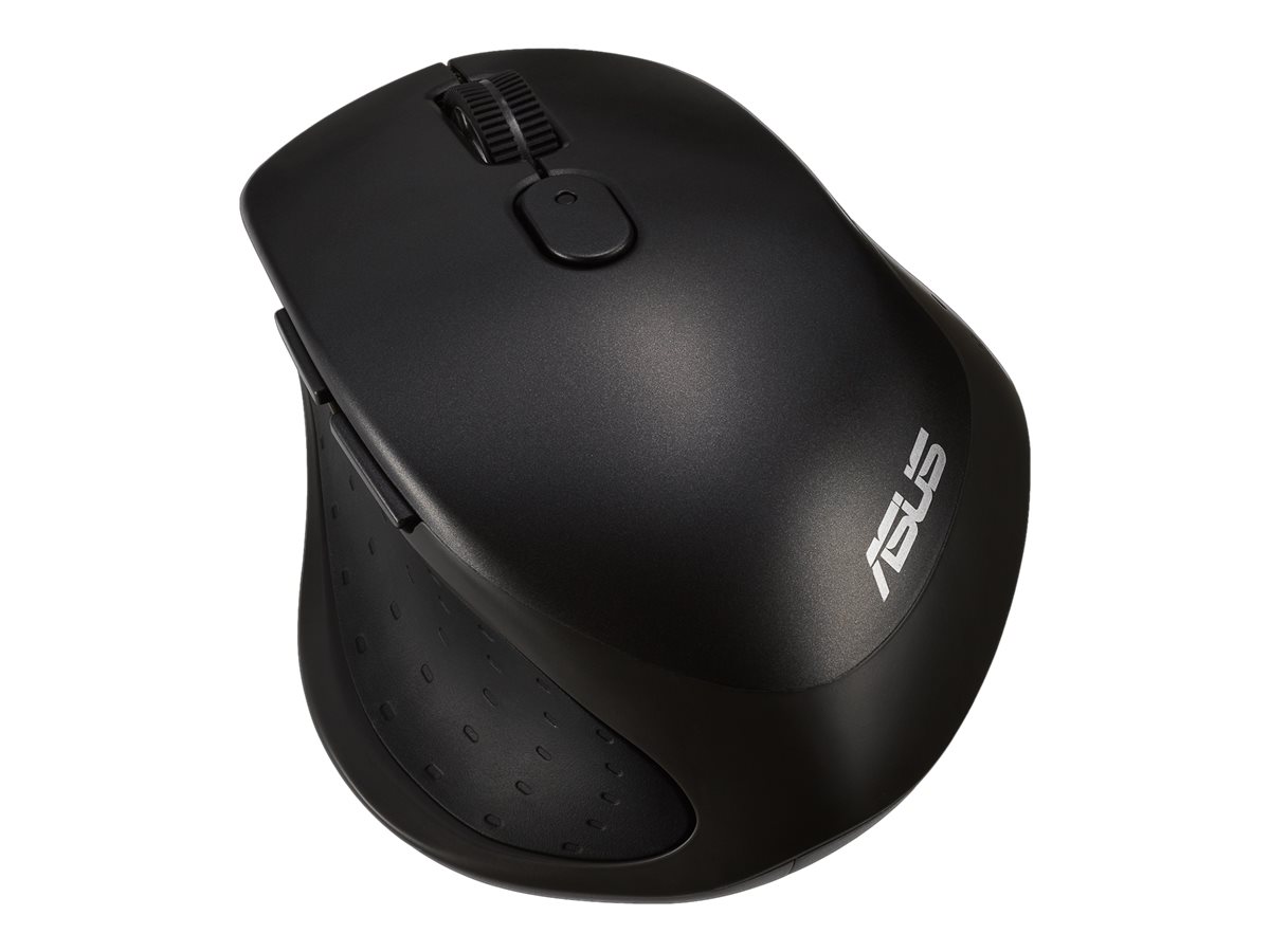 ASUS MW203 - Maus - ergonomisch - optisch - 5 Tasten - kabellos - 2.4 GHz, Bluetooth - kabelloser Empfänger (USB)