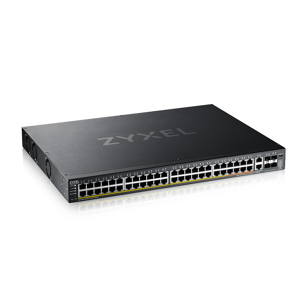 ZyXEL XGS2220-54FP - Managed - L3 - Gigabit Ethernet (10/100/1000) - Power over Ethernet (PoE) - Rack-Einbau, Ansicht 2