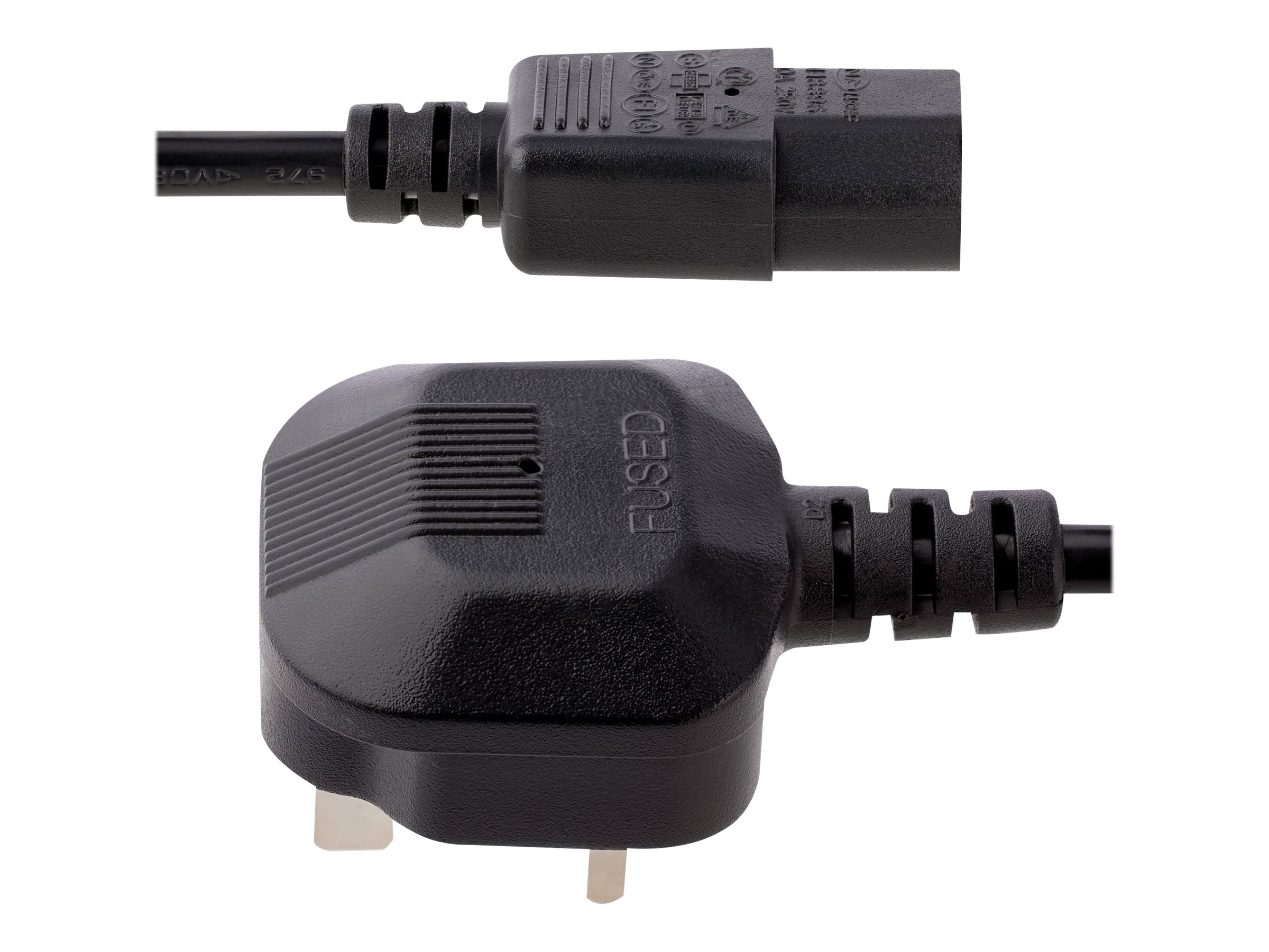 StarTech.com 1,8 m GB Computer Stromkabel, 18AWG, BS 1363 auf C13, 10A 250V, Schwarzes Ersatz-AC Stromkabel, Ansicht 4